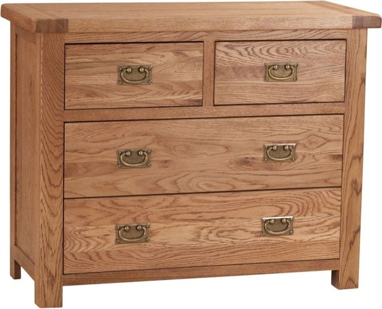 Kent Chest - 2+2 Drawer - Wide - Oak