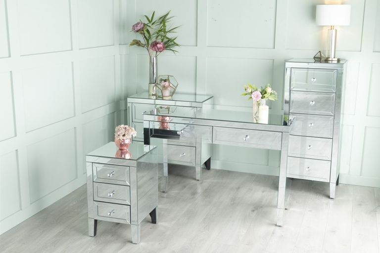 Lucia Small Chest - 3 Drawer - Mirrored