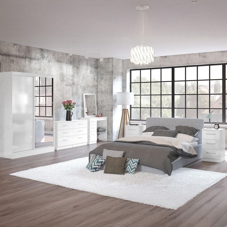 Lynx Wide Chest - 6 Drawer - White Gloss