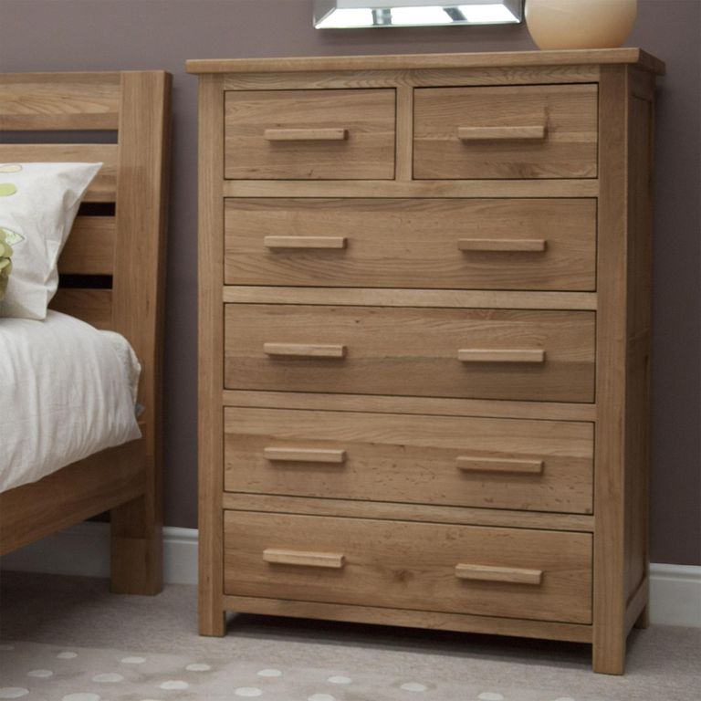 Opus Chest of Drawers - 4+2 Drawer - Oak