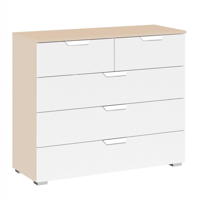 Aditio Chest - 3+2 Drawer - Champagne & Alpine White