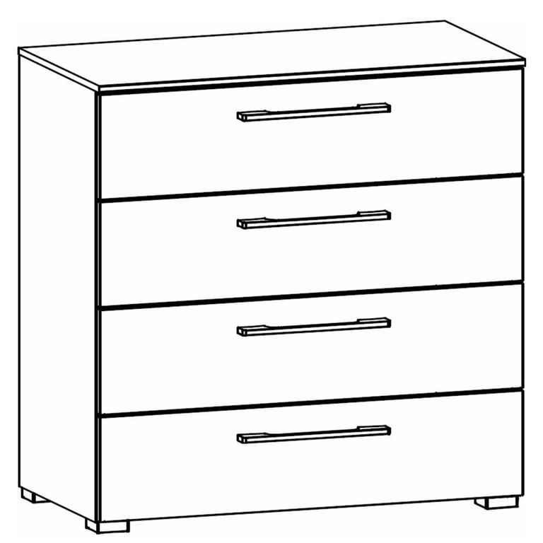 Skat Pure Chest - 4 Drawer - Silk Grey