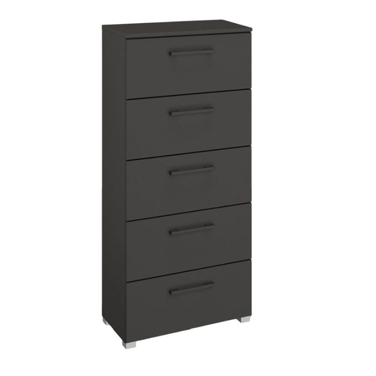 Skat Pure Chest - 5 Drawer - Tall - Graphite