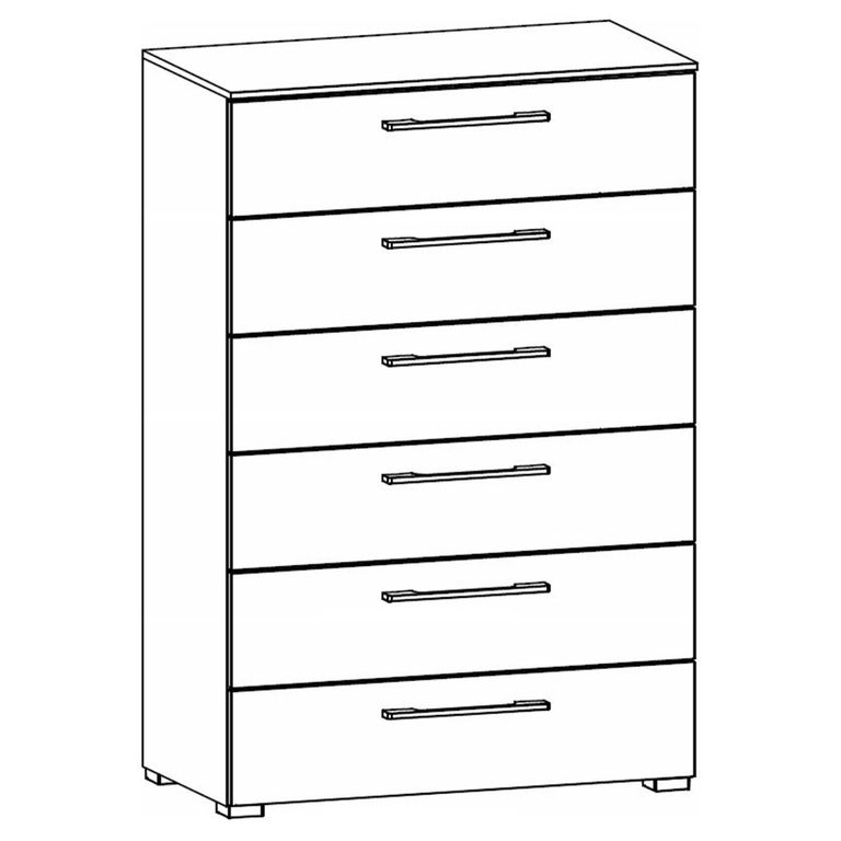Skat Pure Chest - 6 Drawer - Silk Grey