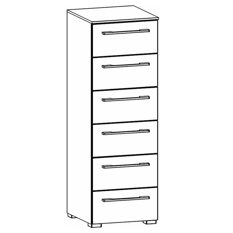 Skat Pure Chest - 6 Drawer - Tall - Alpine White