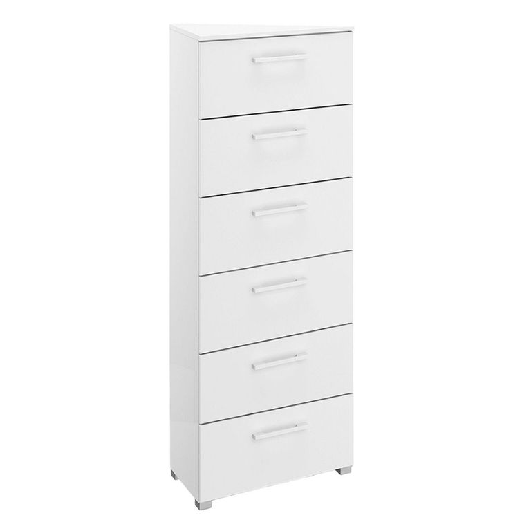 Skat Pure Chest - 6 Drawer - Tall - Alpine White