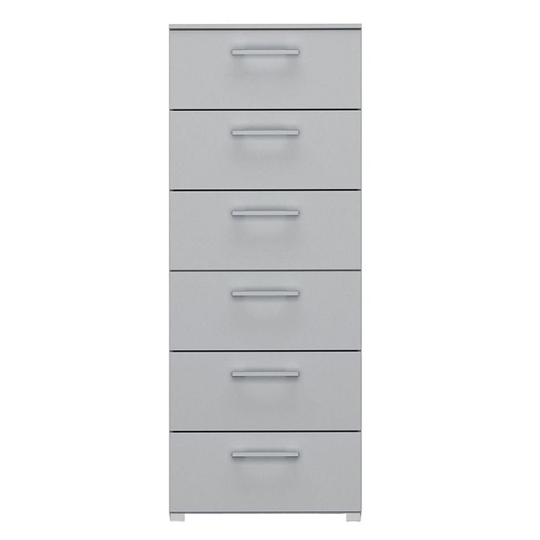 Skat Pure Chest - 6 Drawer - Tall - Silk Grey