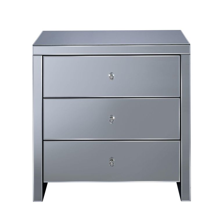 Seville Small Chest - 3 Drawer - Mirrored