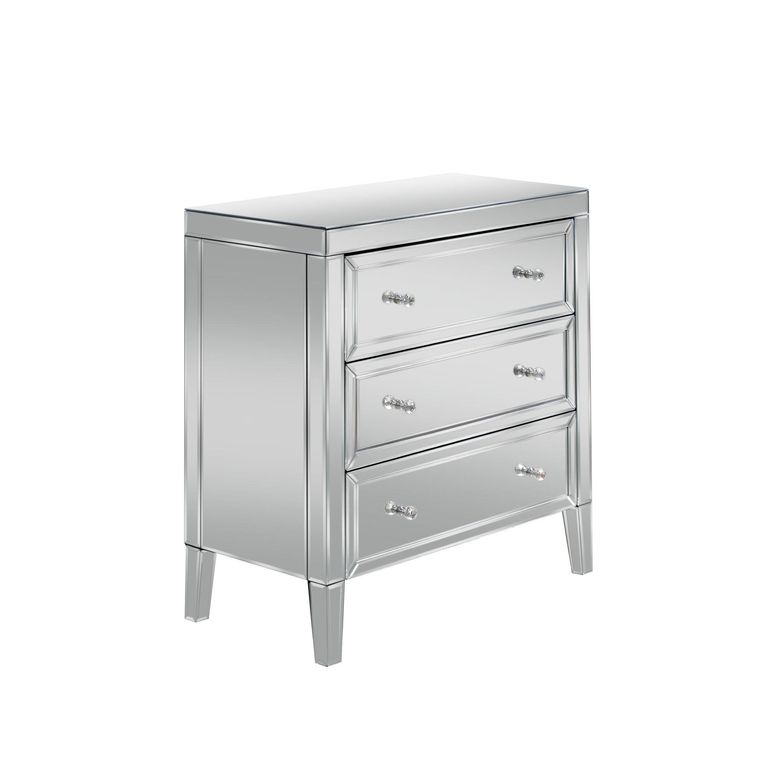 Valencia Small Chest - 3 Drawer - Mirrored