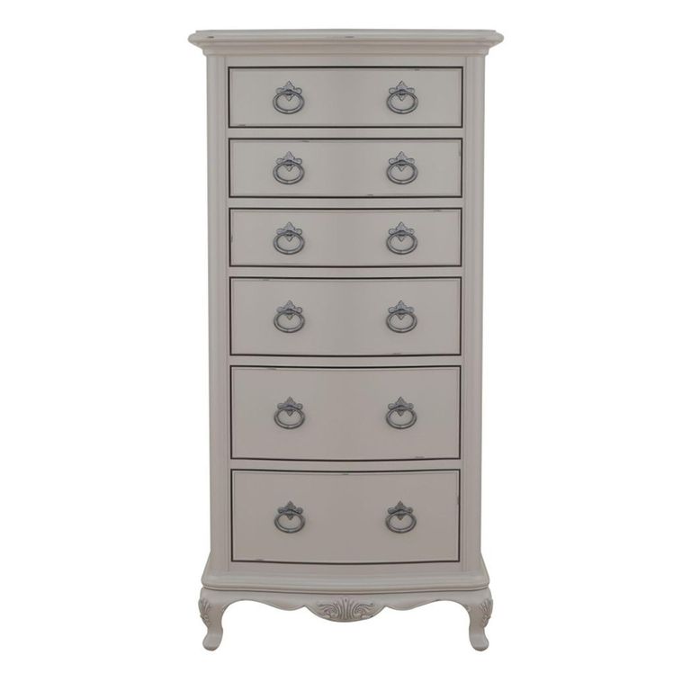 Etienne Tall Chest - 6 Drawer - Grey