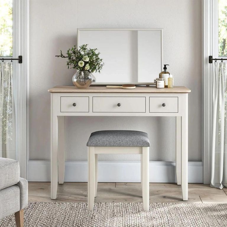Marlow Dressing Table Set - 3 Drawer - White