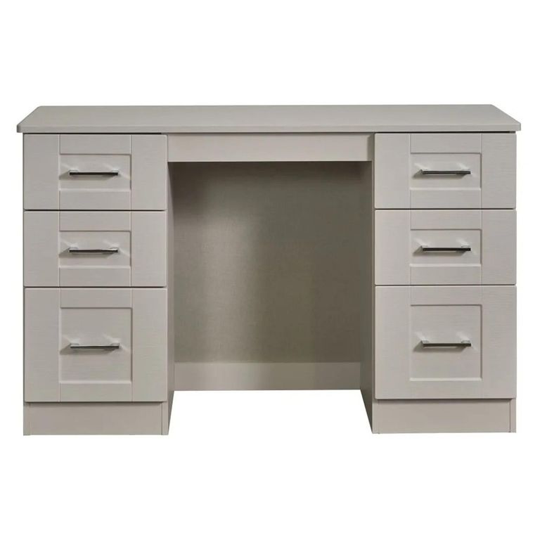 York Dressing Table - 6 Drawer - Double - Cashmere