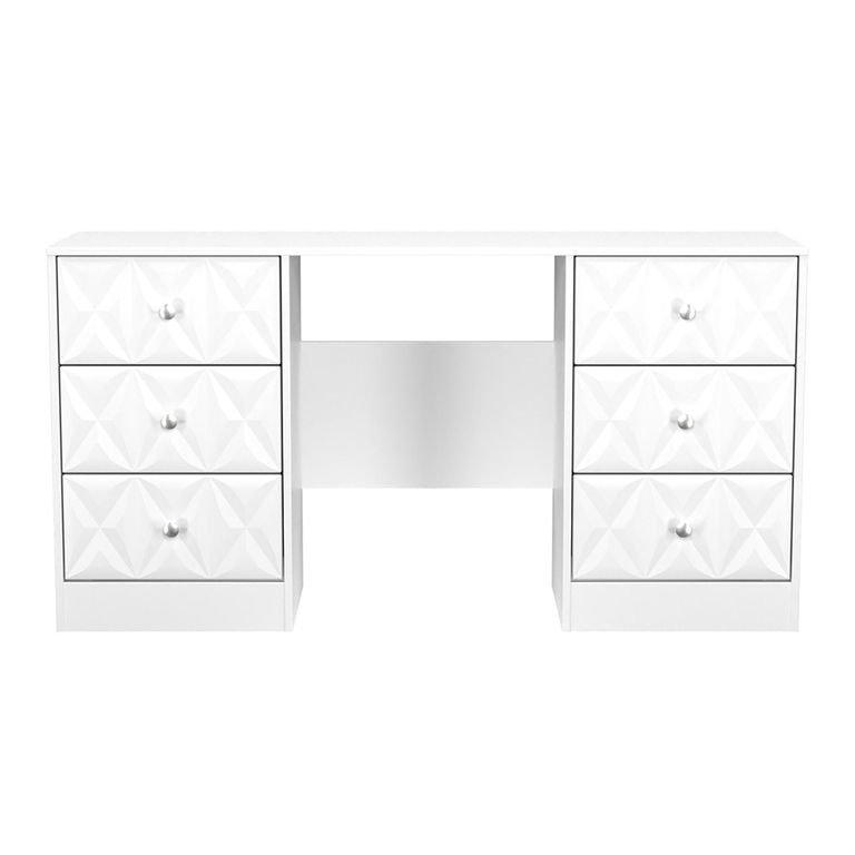 San Jose Dressing Table - Double - 6 Drawer - White