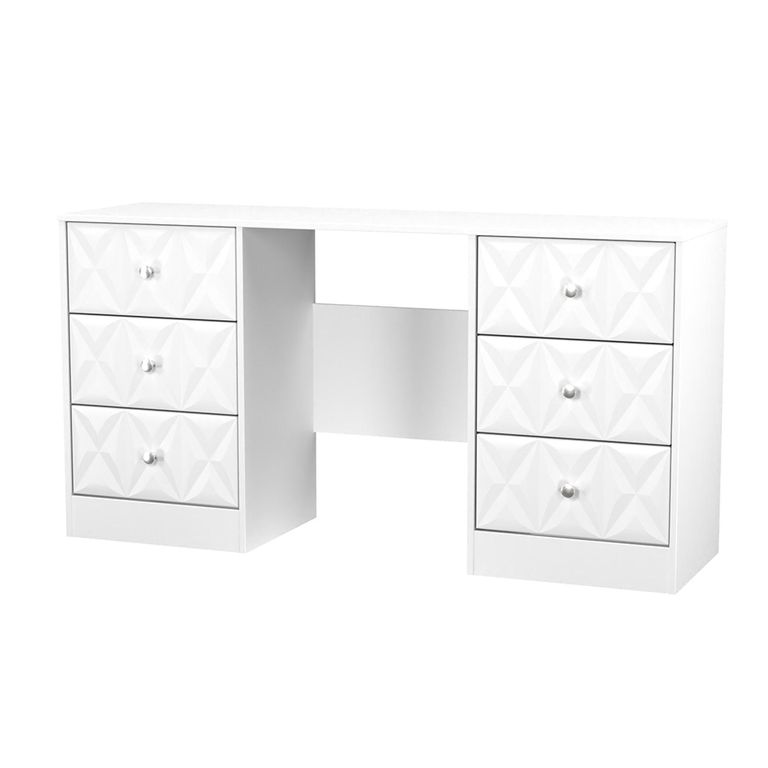 San Jose Dressing Table - Double - 6 Drawer - White