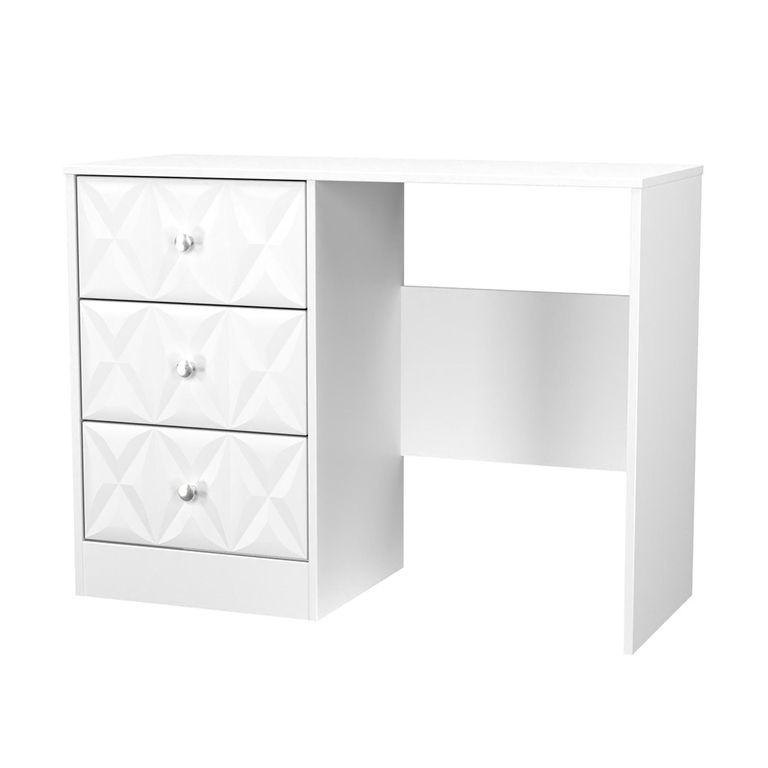 San Jose Dressing Table - Single - 3 Drawer - White
