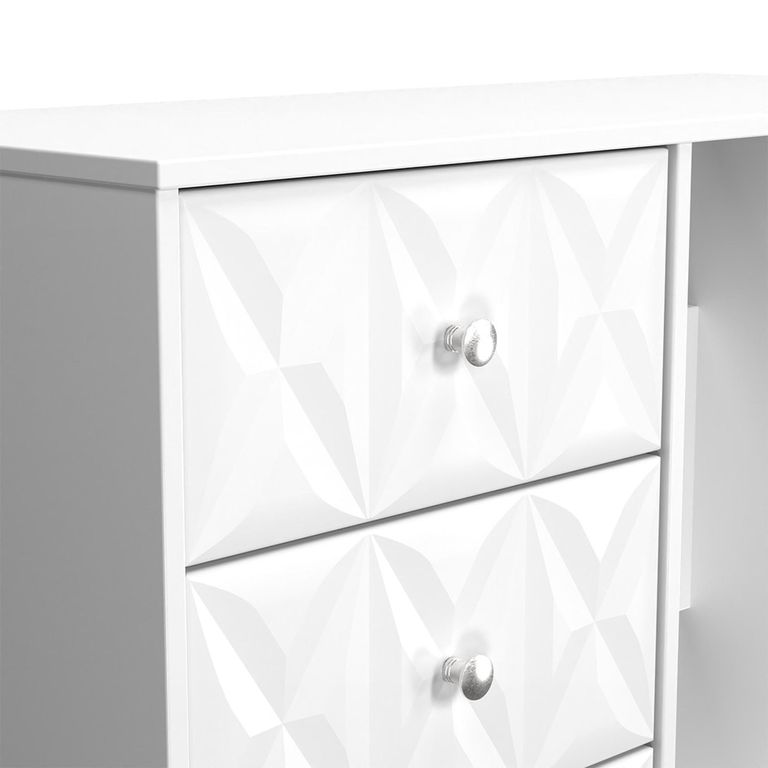 San Jose Dressing Table - Single - 3 Drawer - White