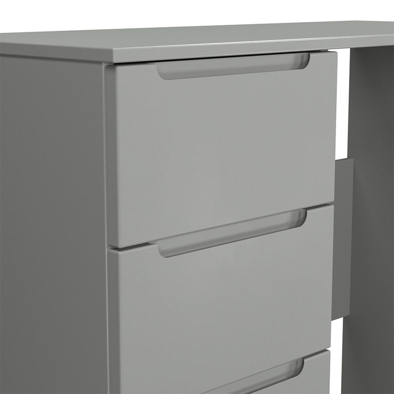 Milan Dressing Table - Single - 3 Drawer - Grey