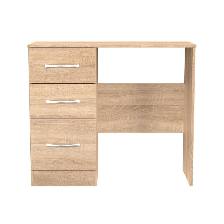 Avon Dressing Table - 3 Drawer - Single - Oak