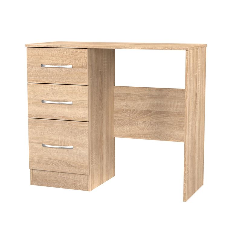 Avon Dressing Table - 3 Drawer - Single - Oak