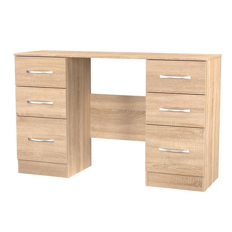 Avon Dressing Table - 6 Drawer - Double - Oak