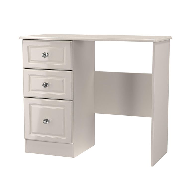 Balmoral Dressing Table - 3 Drawer - Single Pedestal - Cashmere