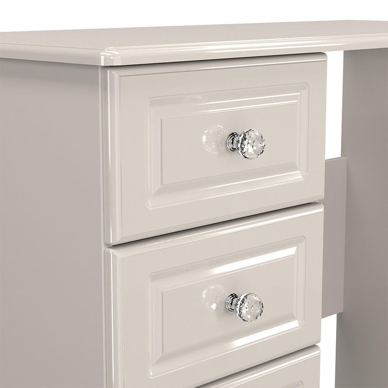 Balmoral Dressing Table - 3 Drawer - Single Pedestal - Cashmere