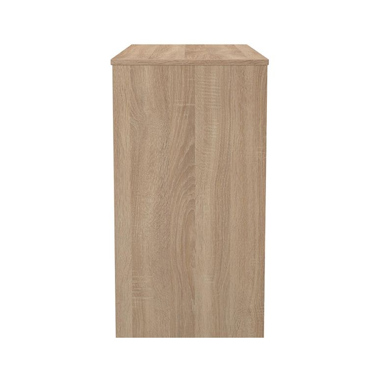 Monaco Dressing Table - Single - 3 Drawer - White Matt and Oak