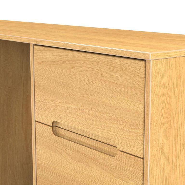 Monaco Dressing Table - Double - 6 Drawer - Modern Oak