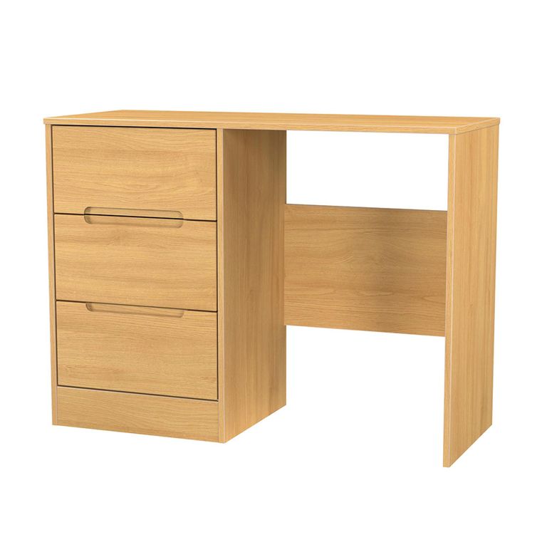 Monaco Dressing Table - Single - 3 Drawer - Modern Oak