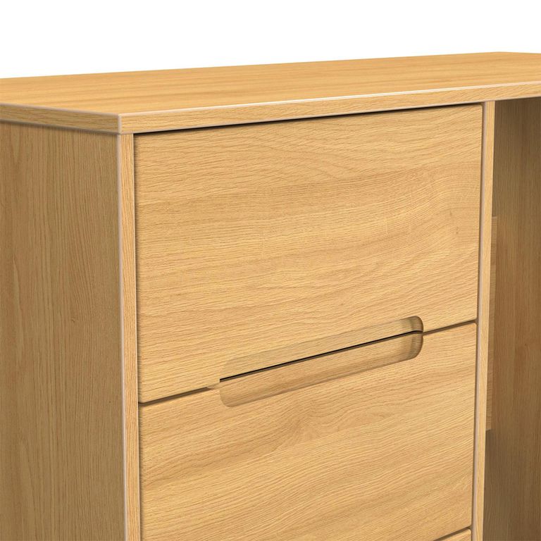 Monaco Dressing Table - Single - 3 Drawer - Modern Oak