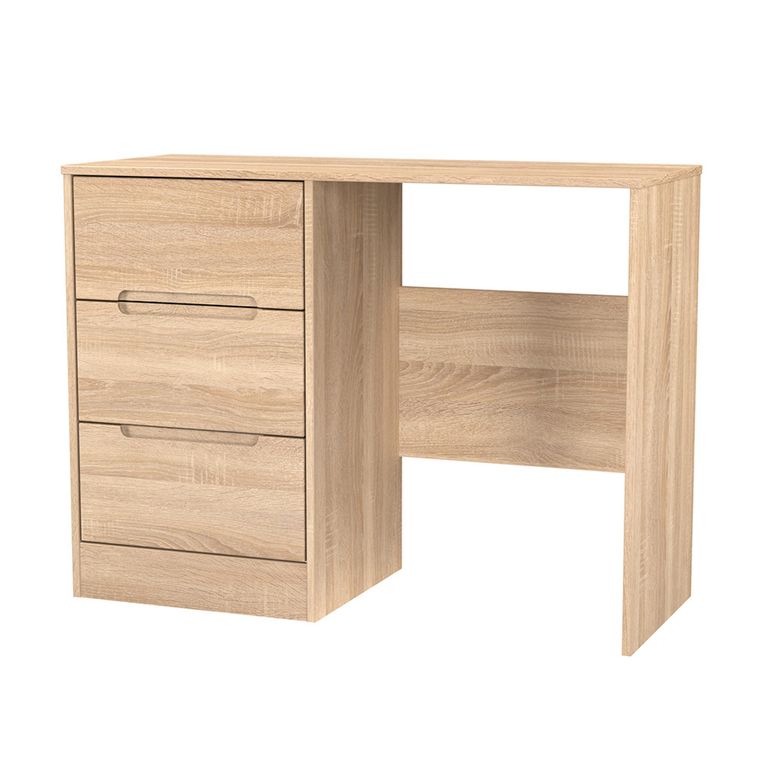 Monaco Dressing Table - Single - 3 Drawer - Oak