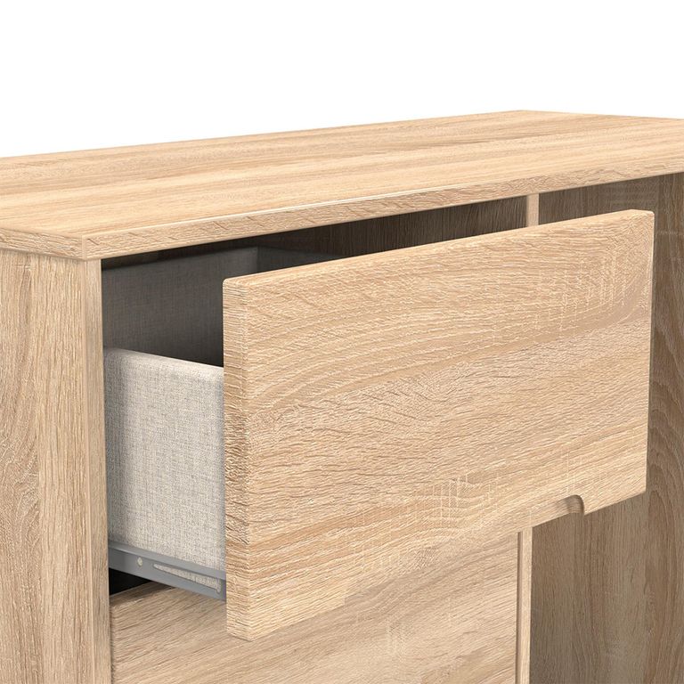 Monaco Dressing Table - Single - 3 Drawer - Oak