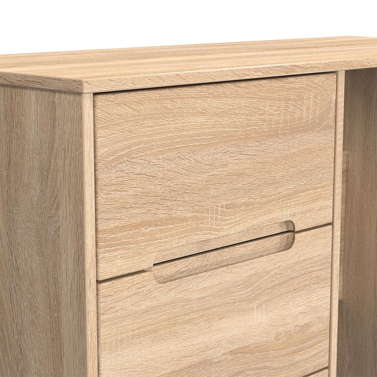 Monaco Dressing Table - Single - 3 Drawer - Oak