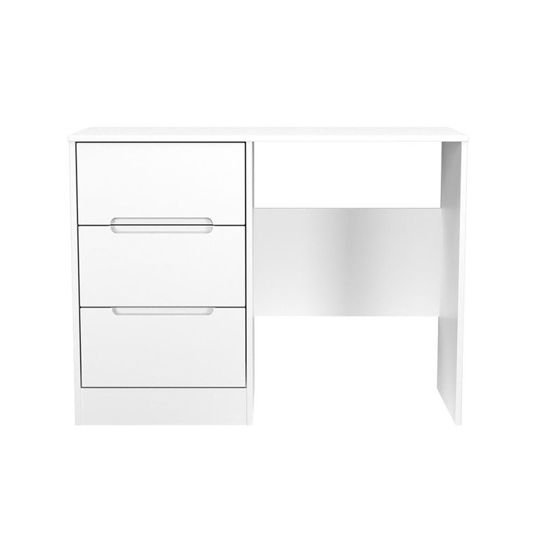 Monaco Dressing Table - Single - 3 Drawer - White
