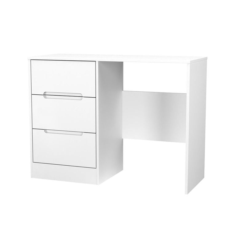 Monaco Dressing Table - Single - 3 Drawer - White