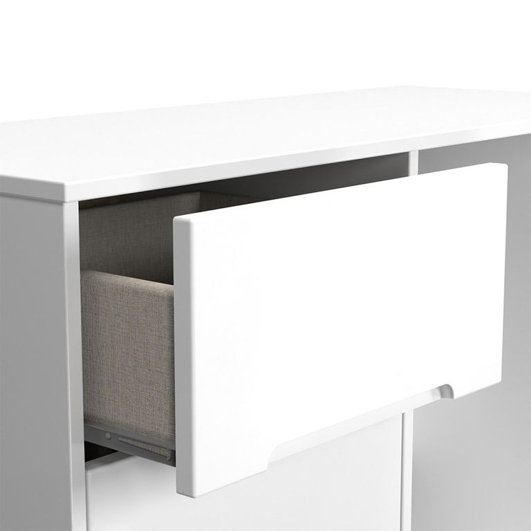 Monaco Dressing Table - Single - 3 Drawer - White