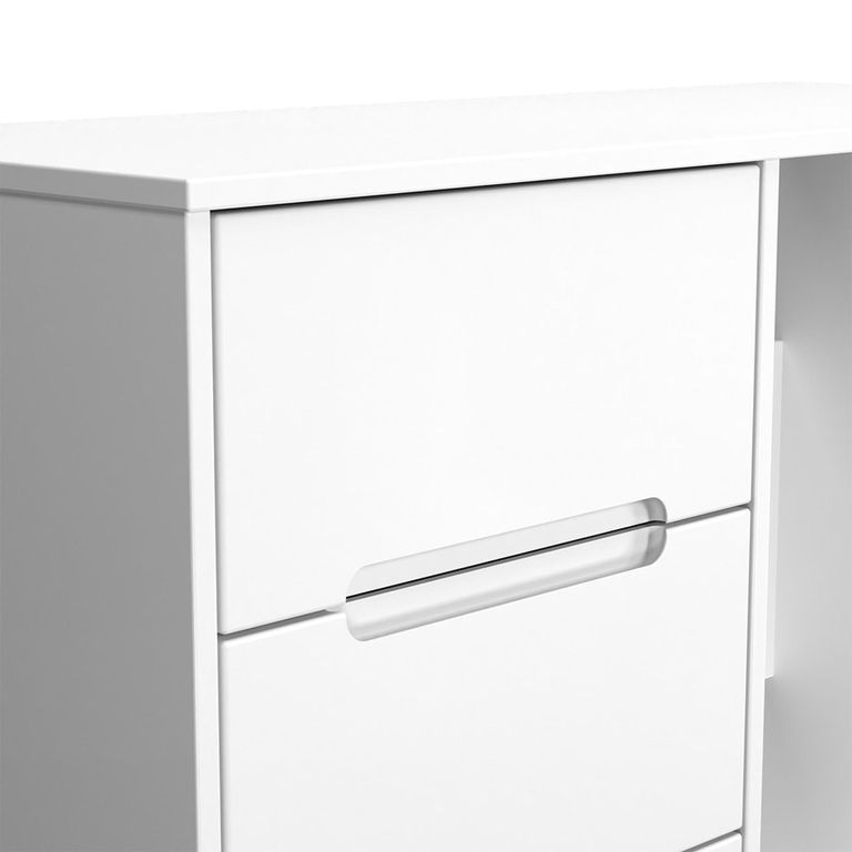 Monaco Dressing Table - Single - 3 Drawer - White