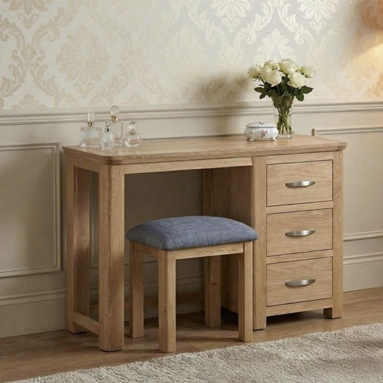 Treviso Curved Oak Dressing Set - 3 Drawer