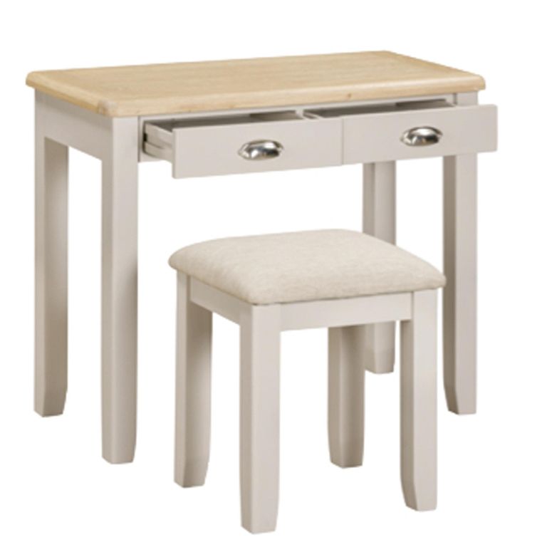 Windermere Painted Dressing Set - 2 Drawer - Oyster Grey