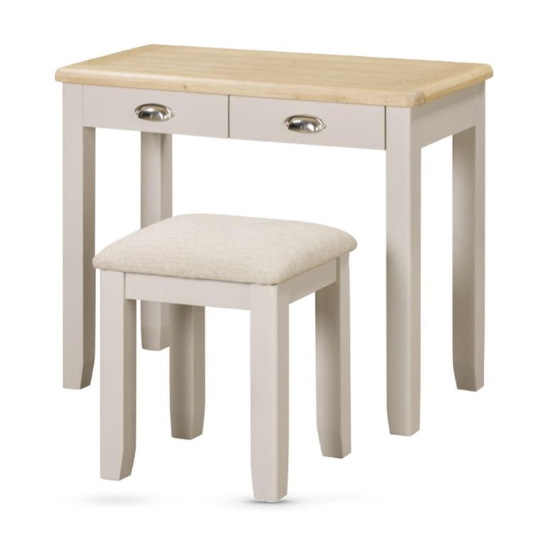 Windermere Painted Dressing Set - 2 Drawer - Oyster Grey