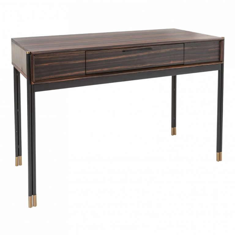Bali Dressing Table - 1 Drawer - Dark Ebony Veneer