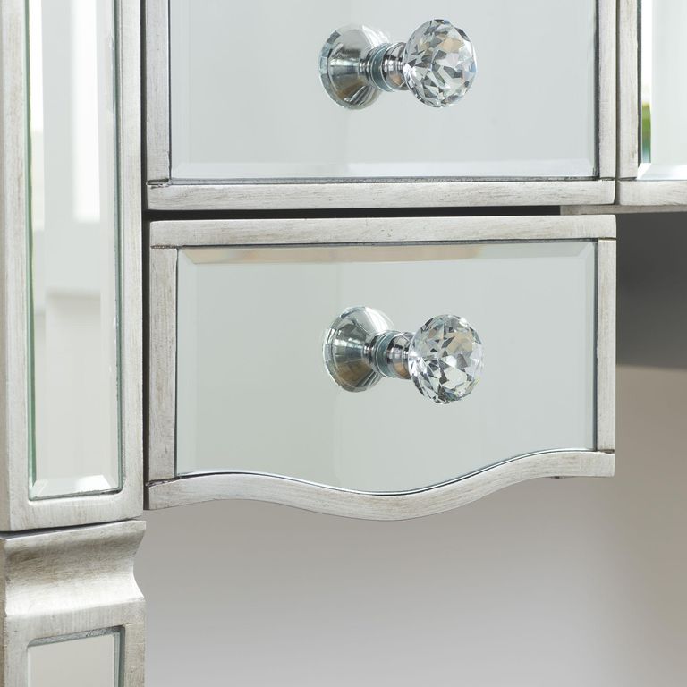 Elysee Dressing Table - 5 Drawer - Mirrored