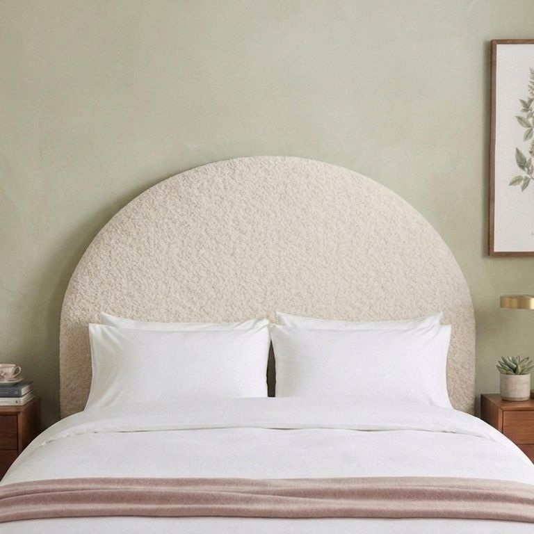 Hibiscus Headboard - Cologne Ivory - Fabric - Sizes Available