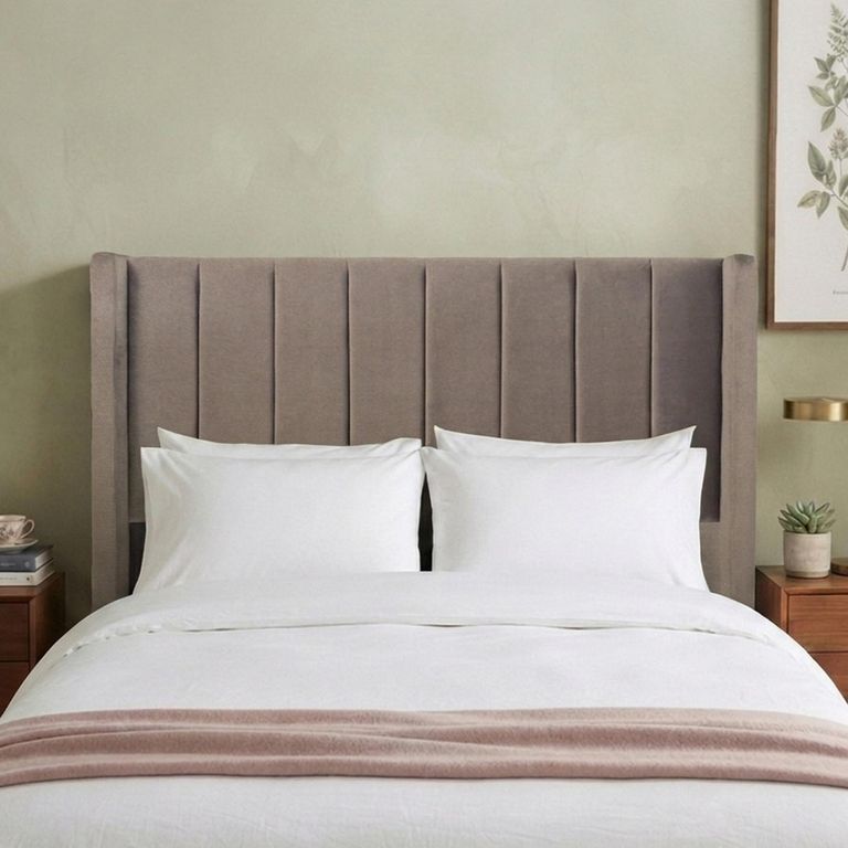 Poppy Floor Standing Headboard - Biscuit - Fabric - Sizes Available