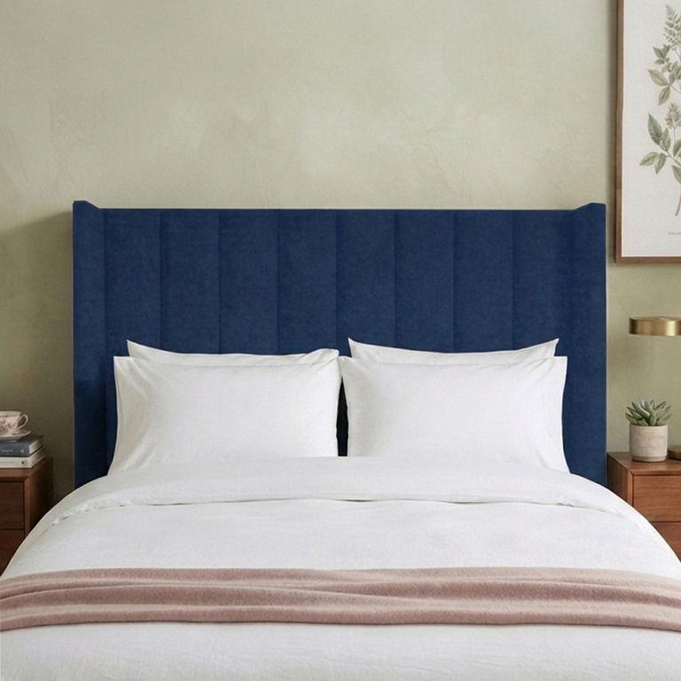 Poppy Floor Standing Headboard - Royal Blue - Fabric - Sizes Available