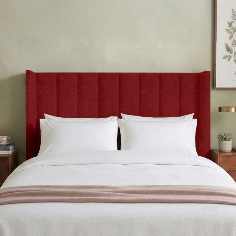 Poppy Floor Standing Headboard - Wine - Fabric - Sizes Available