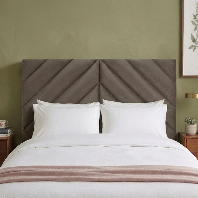 Rose Headboard - Cedar Brown - Fabric - Sizes Available