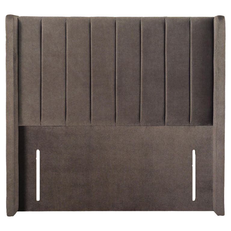 Poppy Floor Standing Headboard - Cedar Brown - Fabric - Sizes Available