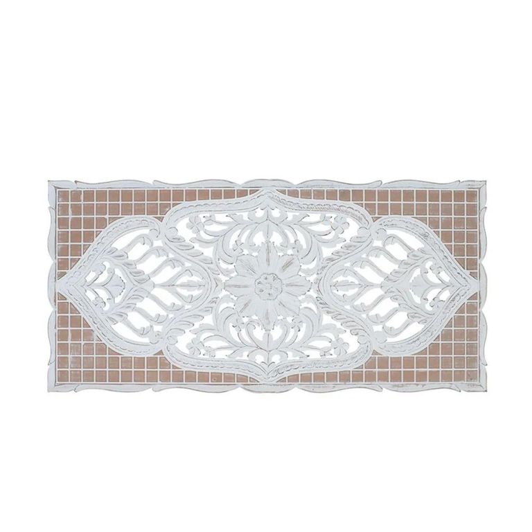 Clearance - Yurchen Carved Headboard - Mango Wood - 166cm - A513