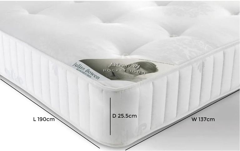 Memory Foam Pocket Spring Mattress - 1000 - Sizes Available